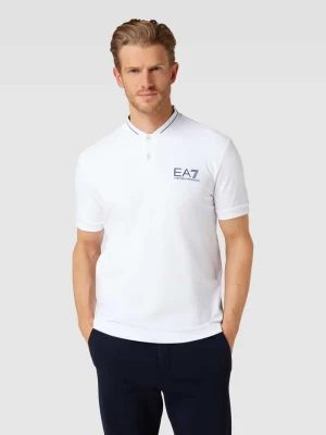 Koszulka polo z detalem z logo EA7 Emporio Armani