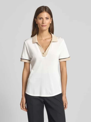 Koszulka polo z detalem z logo Liu Jo White