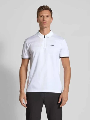 Koszulka polo z detalem z logo model ‘Philix’ BOSS Green