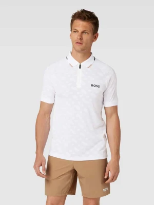 Koszulka polo z detalem z logo model ‘Philix’ BOSS Green