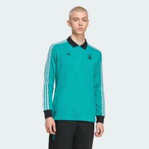 Koszulka polo z długim rękawem Liverpool FC Terrace Icons Adidas Sea Green