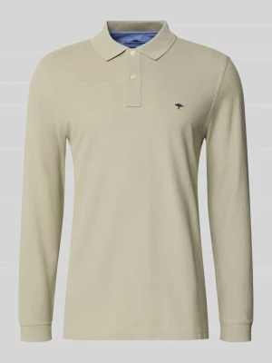 Koszulka polo z długim rękawem o kroju regular fit z wyhaftowanym logo FYNCH-HATTON Beżowy