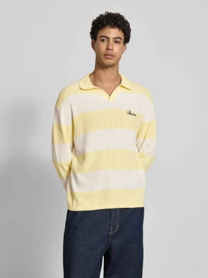 Koszulka polo z dzianiny o kroju regular fit z blokowymi pasami REVIEW