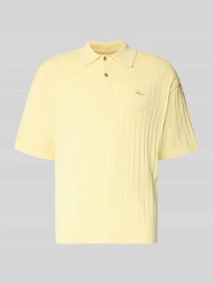 Koszulka polo z dzianiny o kroju regular fit z wyhaftowanym logo BLKVIS