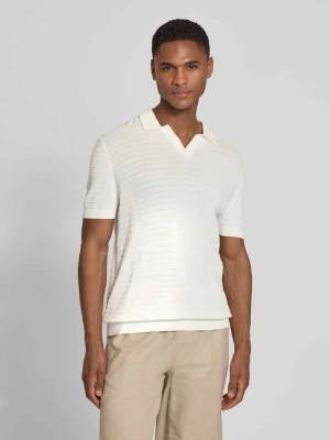 koszulka polo z dzianiny o kroju slim fit z fakturowanym wzorem model 'BRAIAN' drykorn