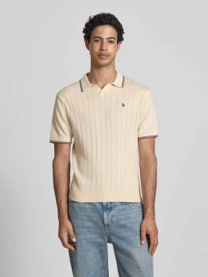 Koszulka polo z dzianiny o kroju slim fit z wyhaftowanym logo REVIEW