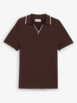 Koszulka polo z dzianiny, regular fit BonPrix brązowy