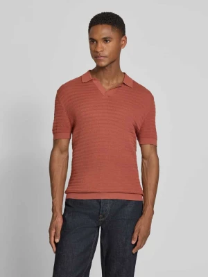 Koszulka polo z dzianiny w dwukolorowym wykonaniu krój slim fit model 'Triton' drykorn