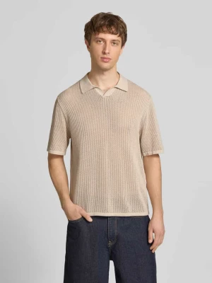Koszulka polo z dzianiny w kroju regular fit model 'CASSIS' Jack&Jones Beżowy