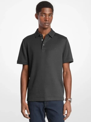 Koszulka polo z dzianiny waflowej Michael Kors CZARNY (Czarny)