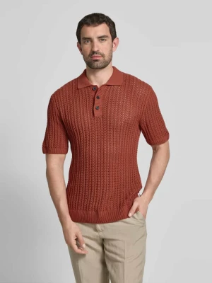 Koszulka polo z fakturowanym wzorem model ‘JOEL’ Jack & Jones Premium