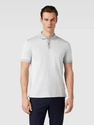 Koszulka polo z fakturowanym wzorem model ‘Parlay’ Boss