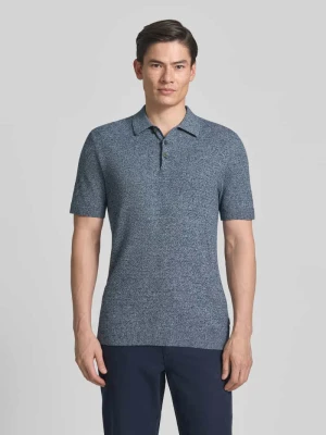 Koszulka polo z fakturowanym wzorem w kroju regular fit model 'Riley' Jack&Jones Jeansowy niebieski