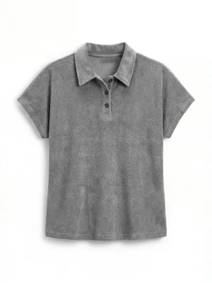 Koszulka polo z frotté BonPrix niebieski