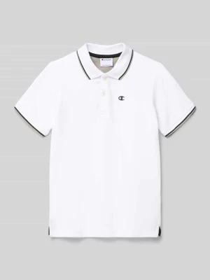 Koszulka polo z haftowanym logo i krótką listwą z guzikami Champion