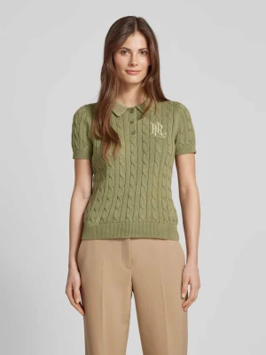 Koszulka polo z imitacji dzianiny Lauren Ralph Lauren