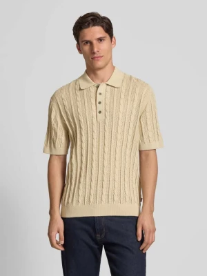 Koszulka polo z imitacji dzianiny model ‘MASON’ Jack&Jones Koniakowy