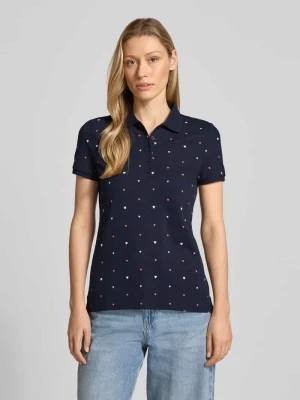 Koszulka polo z kołnierzykiem polo i krótką listwą guzikową Christian Berg Woman