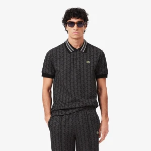 Zdjęcie produktu Koszulka polo z kontrastowym kołnierzykiem i monogramem Lacoste