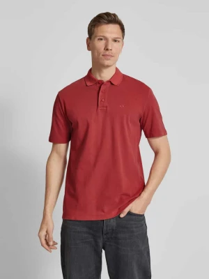 Koszulka polo z krótką listwą guzikową Armani Exchange Czerwony