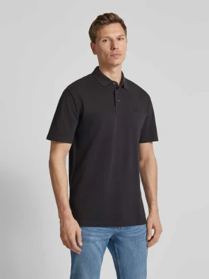 Koszulka polo z krótką listwą guzikową Armani Exchange Granatowy