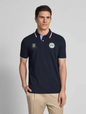 Koszulka polo z krótką listwą guzikową i nadrukami z logo Christian Berg Men