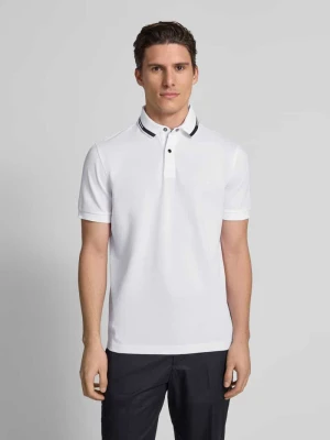 Koszulka polo z krótką listwą guzikową i nadrukiem z logo Christian Berg Men