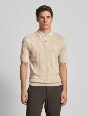 Koszulka polo z krótką listwą guzikową model ‘TENN’ Selected Homme