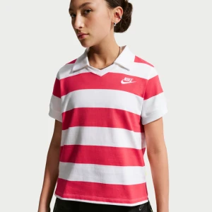 Koszulka polo z krótkim rękawem dla dużych dzieci (dziewcząt) Nike - Czerwony