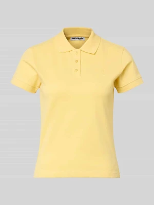 Koszulka polo z krótkim rękawem, efektem piki, kołnierzykiem i wyhaftowanym logo Review