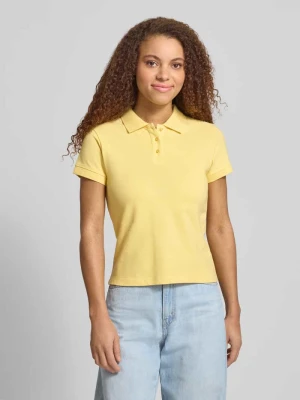 Koszulka polo z krótkim rękawem, efektem piki, kołnierzykiem i wyhaftowanym logo Review