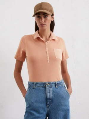 Koszulka polo z krótkim rękawem slim Marc O'Polo červená