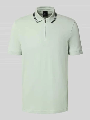 Koszulka polo z krótkim zamkiem błyskawicznym Armani Exchange
