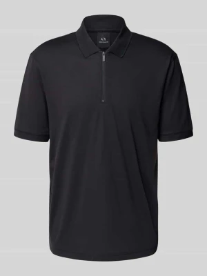 Koszulka polo z krótkim zamkiem błyskawicznym Armani Exchange