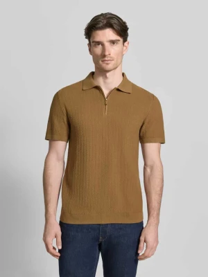 Koszulka polo z krótkim zamkiem błyskawicznym i kołnierzykiem polo MCNEAL