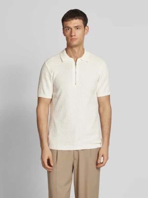 Koszulka polo z krótkim zamkiem błyskawicznym model ‘JOE’ casual friday