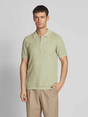 Koszulka polo z krótkim zamkiem błyskawicznym model ‘JOE’ casual friday