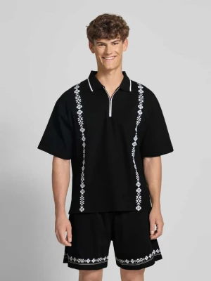 Koszulka polo z krótkim zamkiem błyskawicznym Review X MATW