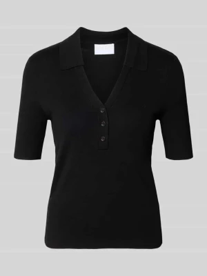 Koszulka polo z mieszanki wiskozy o kroju regular fit Jake*s Czarny