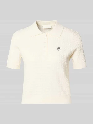 Koszulka polo z mieszanki wiskozy o kroju regular fit model 'Manolja' LeGer by Lena Gercke