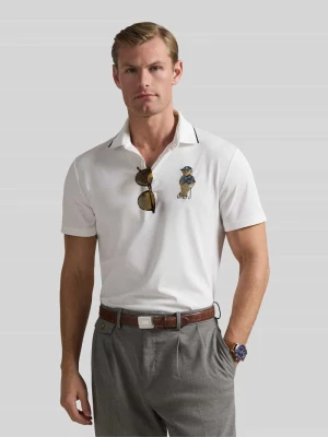 Koszulka polo z nadrukiem Polo Bear Polo Ralph Lauren Biały