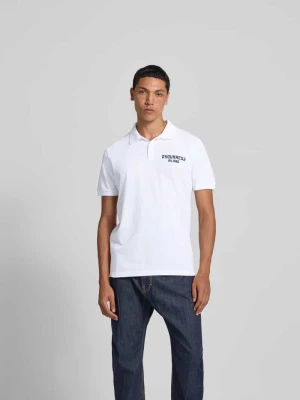 Koszulka polo z nadrukiem z logo Dsquared2 Biały