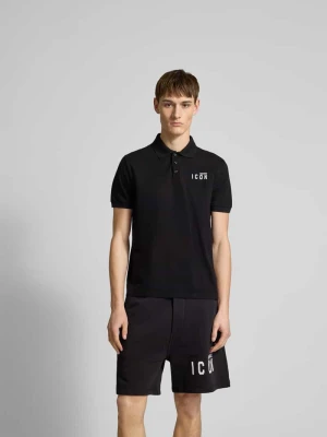 Koszulka polo z nadrukiem z logo Dsquared2 Czarny