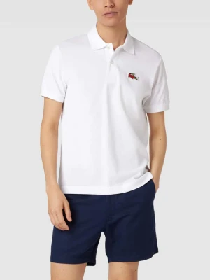 Koszulka polo z naszywką z logo LACOSTE x Netflix