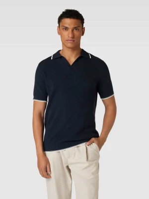 Koszulka polo z paskami w kontrastowym kolorze model ‘ARLO’ Selected Homme