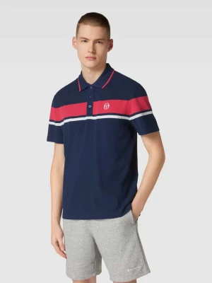 Koszulka polo z paskami w kontrastowym kolorze model ‘DAMARINDO’ Sergio Tacchini