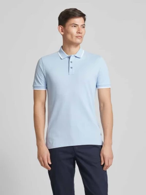Koszulka polo z paskami w kontrastowym kolorze model ‘Parlay’ Boss