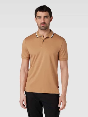 Koszulka polo z paskami w kontrastowym kolorze model ‘Penrose’ Boss