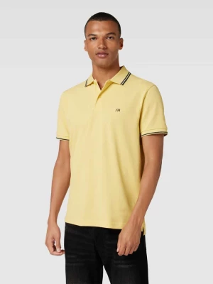 Koszulka polo z paskami w kontrastowym kolorze Selected Homme