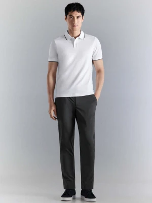 Zdjęcie produktu Koszulka polo z piki comfort stretch Coolmax® biały - Mężczyzna - - MANGO MAN